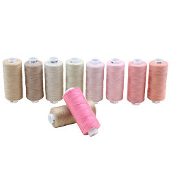 Набор швейных ниток 40/2 'Бежево-розовый микс', намотка 365 м (400 ярд), 10шт/упак, Bestex