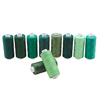 Набор швейных ниток 40/2 'Зеленый микс', намотка 365 м (400 ярд), 10шт/упак, Bestex