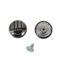 21NB-0612 Пуговица джинсовая на фиксированной ножке 18мм 'JEANS' цв.металл, черный никель