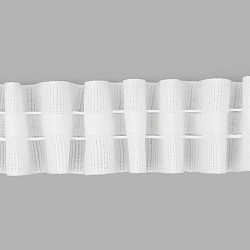C18 Тесьма шторная нефикс. 'Параллельная складка' (1 ряд петель, 2 шнура) 25мм*100м, белый