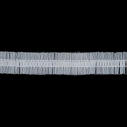 C18M Тесьма шторная нефикс.'Параллельная складка' (1 ряд петель, 2 шнура) 25мм*100м, прозрачный
