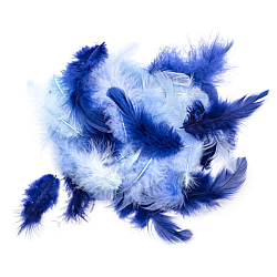 63821123 Декоративные перья голубое ассорти 2г, (30шт.+,-) Glorex