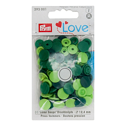 393001 Kнопки Prym Color Snaps 12,4 мм зеленый 30 шт, Love Prym