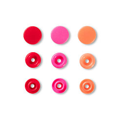 393002 Kнопки Prym Color Snaps 12,4 мм красный/розовый/оранжевый 30 шт, Love Prym