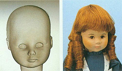 00407 Пластиковая основа для лица куклы Linda высотой 45 см Glorex