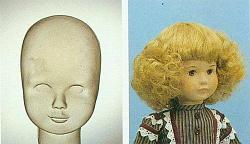 00411 Пластиковая основа для лица куклы Gloria высотой 50 см Glorex