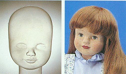 00416 Пластиковая основа для лица куклы Barbara высотой 70 см Glorex