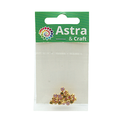 ЗЦ009ММ44 Хрустальные стразы в цапах (золото), цвет: розовый матовый 4 мм, 20 шт/упак. Astra&Craft
