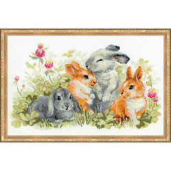 1416 Набор для вышивания Риолис 'Забавные крольчата', 40*25 см