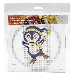 223 Набор для вышивания Hobby & Pro Kids 'Пингвинчик' 19*18см