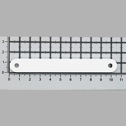 RAL 9003 Грузик для штор 50г (105*13мм, толщина ~5мм), оцинк.сталь/эмаль, белый