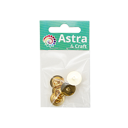 4AR2019-20 Основа для значка с цанговым зажимом, 5 шт/упак, Astra&Craft