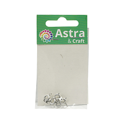 4AR2040 Замок для бус кольцо с ответной частью, 6 мм, 5 шт/упак, Astra&Craft