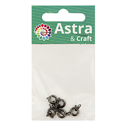 4AR2041 Замок для бус кольцо с ответной частью, 9 мм, 5 шт/упак, Astra&Craft