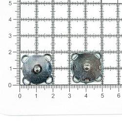 62146 Кнопка магнитная пришивная 18мм, черный никель ГР
