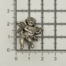 Пуговицы 'Ангел' 26мм, 36 шт,цвет MAS серебро
