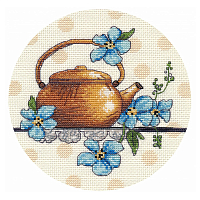 1587 Набор для вышивания ОВЕН 'Чайная миниатюра-2' 15*15см