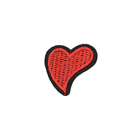 Термоаппликация 'Сердце', красное, 2,8*3см, Hobby&Pro