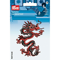 926178 Термоаппликация Азиатский дракон, красный/черный цв. Prym