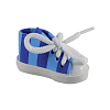 AR1046 Кеды со шнурками полосатые для брелка 7*3,5*4см сине-темно-синий