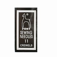 04161 Иглы ручные для вышивания и шитья Crewels № 11, 25шт, PONY