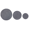59401 Набор заплаток пришивных из замши, круг d-4см, 6см и 8см, с перфорацией, 3шт/упак, 100% кожа 26 серый