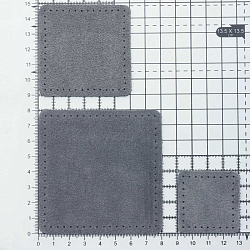 59402 Набор заплаток пришивных из замши, квадрат 4см, 6см и 8см, с перфорацией, 3шт/упак, 100% кожа