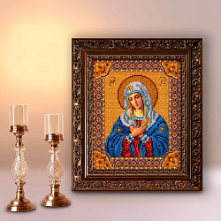 В153 Набор для вышивания бисером 'Кроше' 'Умиление Богородица', 20x25 см