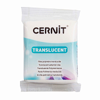 CE0920056 Пластика полимерная запекаемая 'Cernit 'TRANSLUCENT' прозрачный 56 гр. (010 белый с блестками)