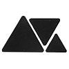 59406 Набор заплаток пришивных из замши, треугольник равностор. 4, 6 и 8см, с перфорацией, 3шт/упак 20 черный