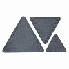 59406 Набор заплаток пришивных из замши, треугольник равностор. 4, 6 и 8см, с перфорацией, 3шт/упак 26 серый