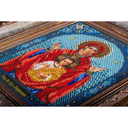В157 Набор для вышивания бисером 'Кроше' 'Богородица Знамение', 20x24 см