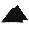 59902 Заплатки пришивные из замши, треугольник равнобедр., стор.6см, с перфорацией, 2шт/уп, 100%кожа 20 черный