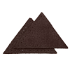 59902 Заплатки пришивные из замши, треугольник равнобедр., стор.6см, с перфорацией, 2шт/уп, 100%кожа 21 темно-коричневый