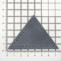 59902 Заплатки пришивные из замши, треугольник равнобедр., стор.6см, с перфорацией, 2шт/уп, 100%кожа