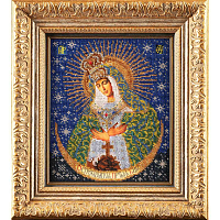 В161 Набор для вышивания бисером 'Кроше' 'Острабрамская Богородица', 20x24 см