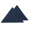 59903 Заплатки пришивные из замши, треугольник равнобедр., стор.8см, с перфорацией, 2шт/уп, 100%кожа 22 темно-синий