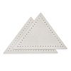 59903 Заплатки пришивные из замши, треугольник равнобедр., стор.8см, с перфорацией, 2шт/уп, 100%кожа 25 серо-белый