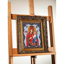 В162 Набор для вышивания бисером 'Кроше' 'Иверская Богородица', 20x24 см