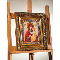 В163 Набор для вышивания бисером 'Кроше' 'Смоленская Богородица', 20x25 см