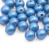 Бусины пластиковые, 'жемчуг' с покрытием АВ, цветные, круглые, 8мм, 25гр, Astra&Craft 29 синий