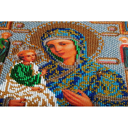 В164 Набор для вышивания бисером 'Кроше' 'Иерусалимская Богородица', 20x24 см