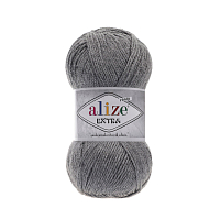 Пряжа ALIZE 'EXTRA' 100гр. 220м (100% Акрил) (21 серый меланж)