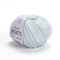 Пряжа YarnArt 'Jeans Soft Colors' 50гр 160м (55% хлопок, 45% акрил) (6201 секционный)
