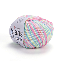Пряжа YarnArt 'Jeans Soft Colors' 50гр 160м (55% хлопок, 45% акрил) (6204 секционный)