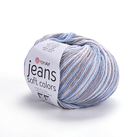 Пряжа YarnArt 'Jeans Soft Colors' 50гр 160м (55% хлопок, 45% акрил) (6210 секционный)