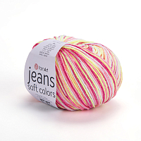 Пряжа YarnArt 'Jeans Soft Colors' 50гр 160м (55% хлопок, 45% акрил) (6214 секционный)