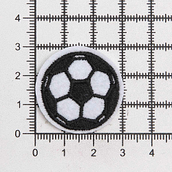 1881257 Термоаппликация футбольный мячик d3см белый/чёрный