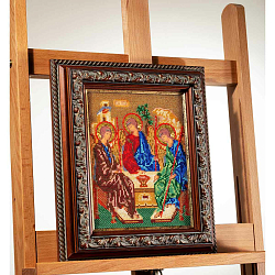 В167 Набор для вышивания бисером 'Кроше' 'Святая Троица', 19x24 см
