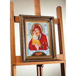 В170 Набор для вышивания бисером 'Кроше' 'Богородица Почаевская', 20x27 см